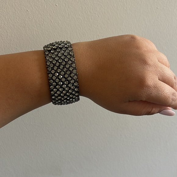 Charcoal/ grey Rhinstone bracelet - Picture 2 of 2
